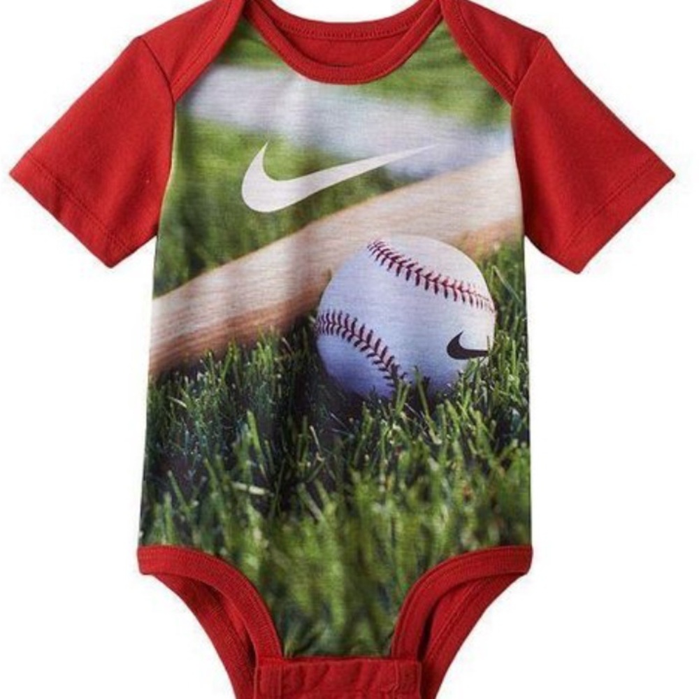 Nike Red Baseball Onesie